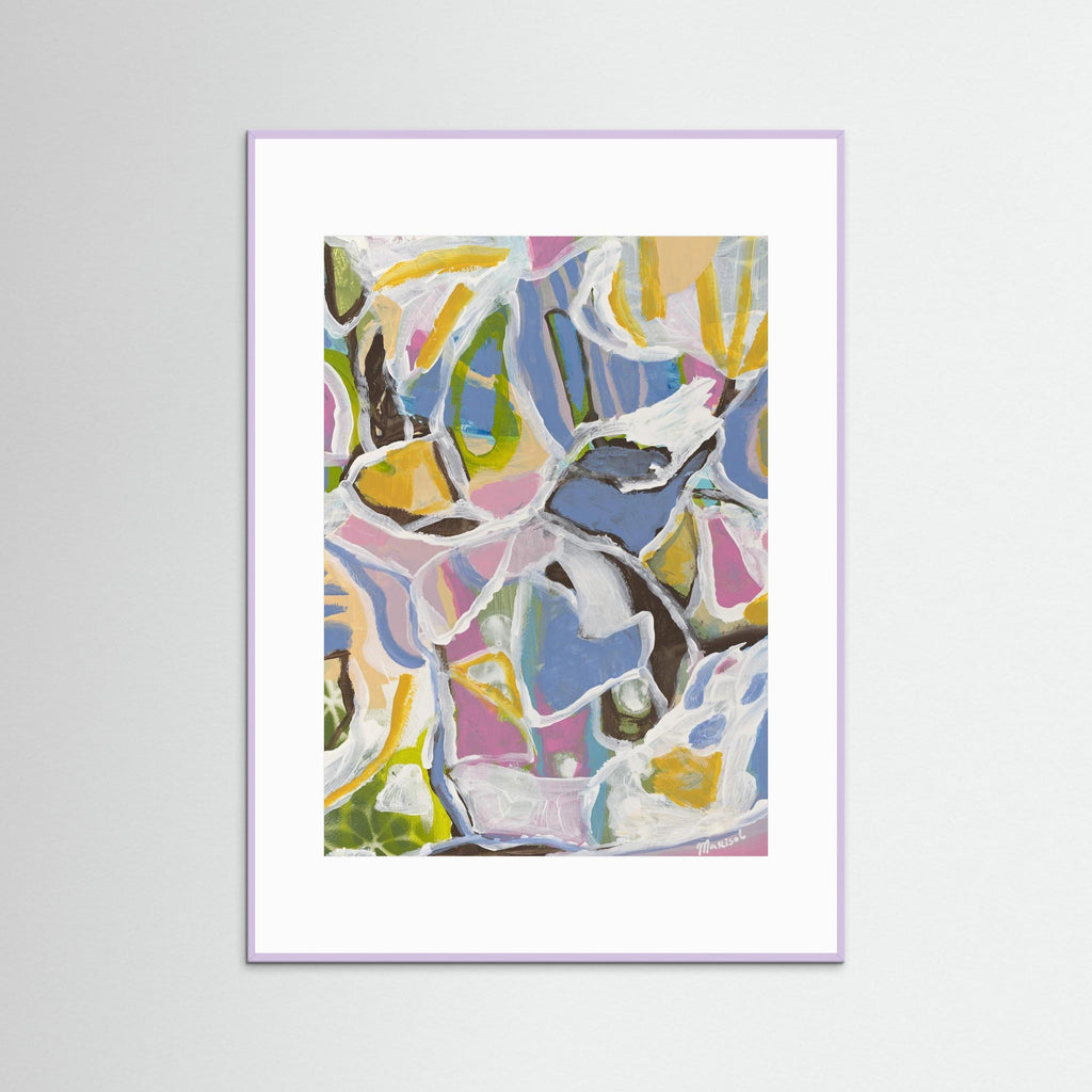 August -  Framed Fine Art Paper Print with Passepartout