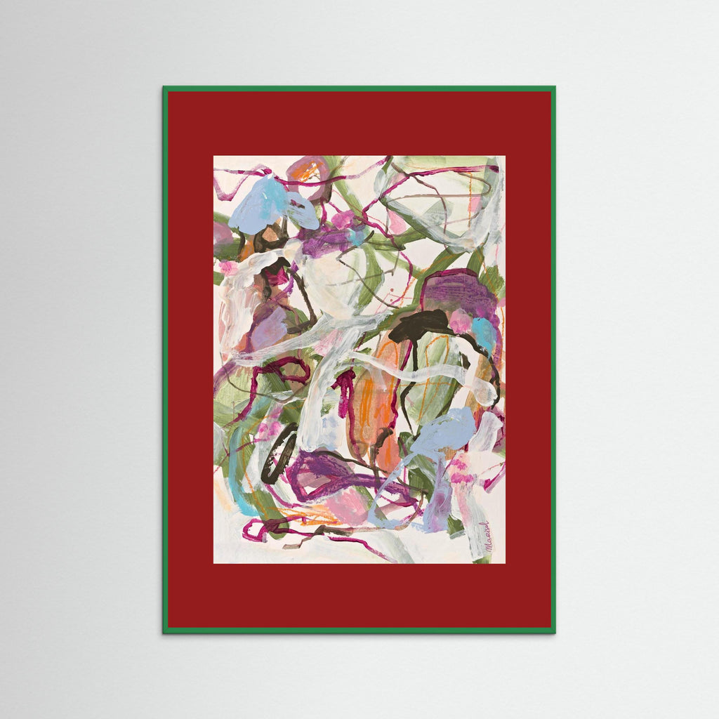 Wind Song -  Framed Fine Art Paper Print with  Red Passepartout