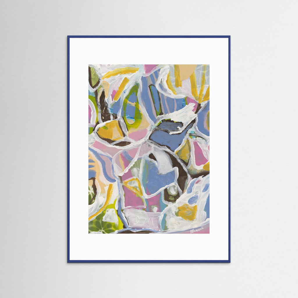 August -  Framed Fine Art Paper Print with Passepartout