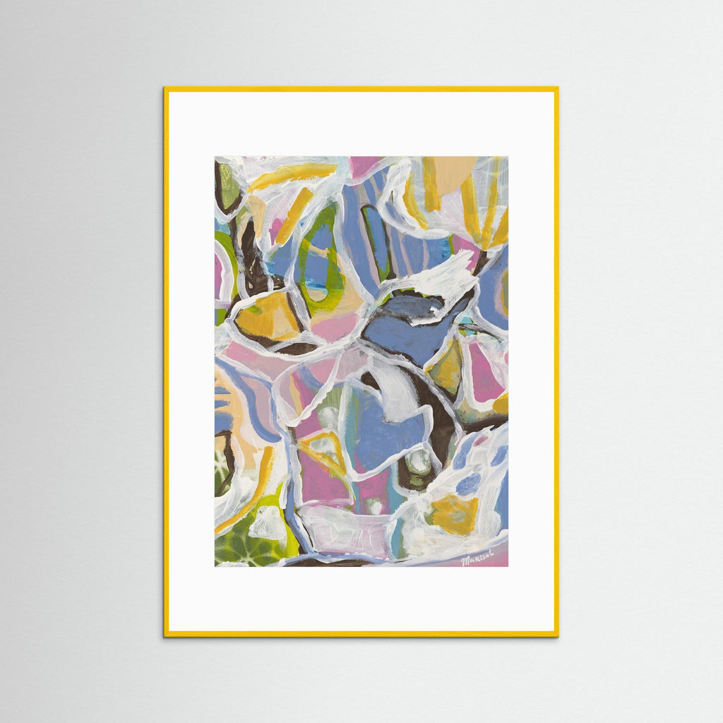August -  Framed Fine Art Paper Print with Passepartout