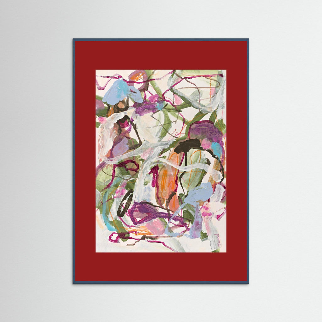 Wind Song -  Framed Fine Art Paper Print with  Red Passepartout
