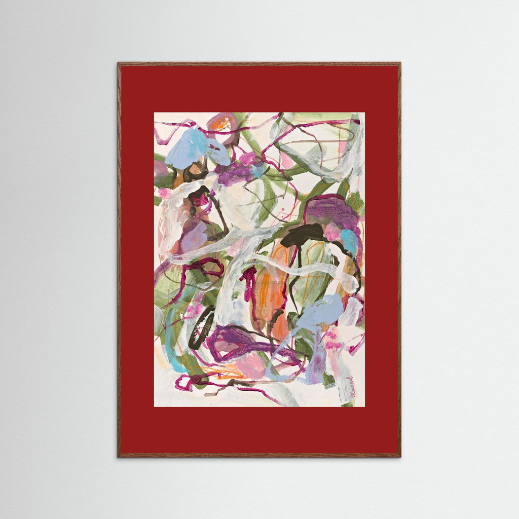 Wind Song -  Framed Fine Art Paper Print with  Red Passepartout