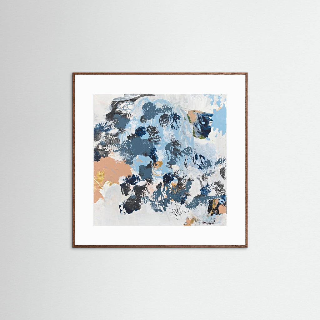 Tender Storm - Framed Fine Art Paper Print with Passepartout
