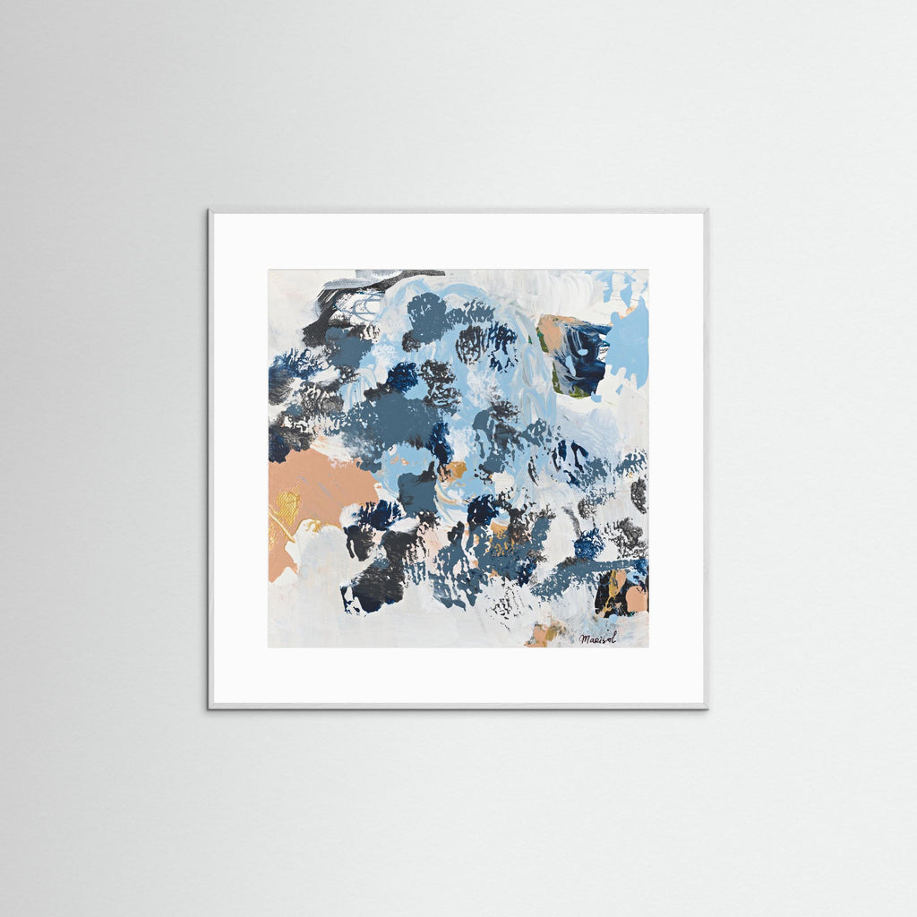 Tender Storm - Framed Fine Art Paper Print with Passepartout