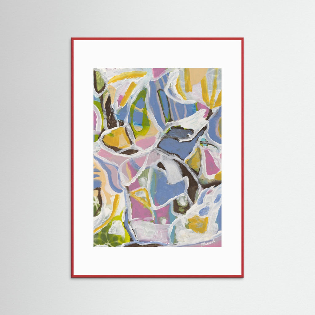 August -  Framed Fine Art Paper Print with Passepartout