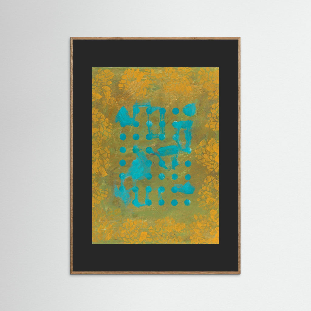 Broken Pattern -  Framed Fine Art Paper Print with Black Passepartout