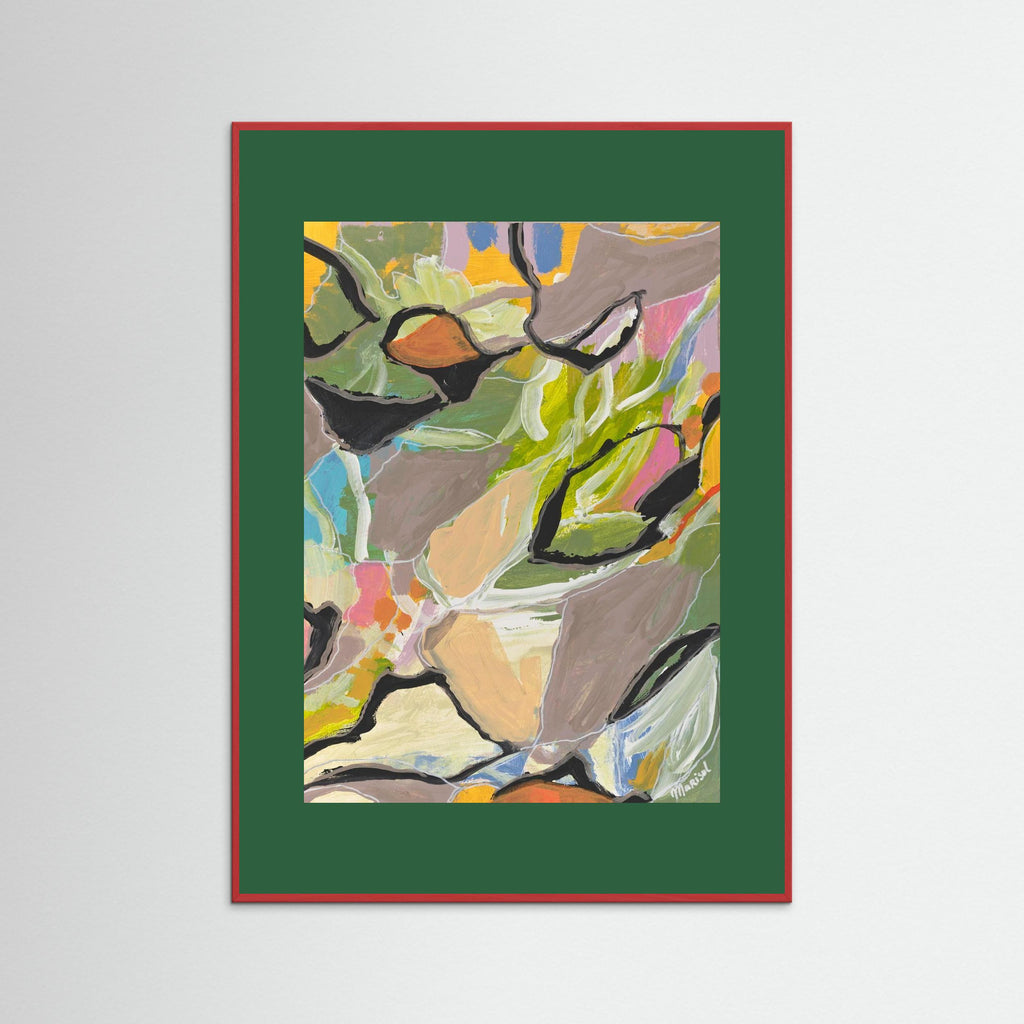 Something About Before -  Framed Fine Art Paper Print with Green Passepartout