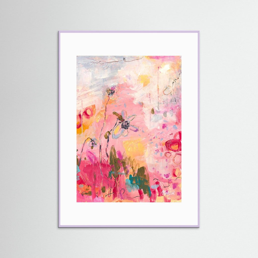 Wild Flower -  Framed Fine Art Paper Print with Passepartout
