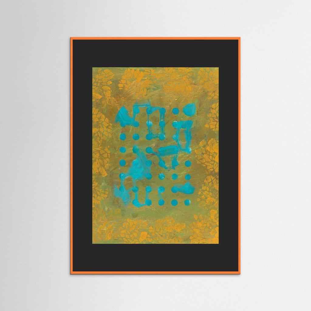 Broken Pattern -  Framed Fine Art Paper Print with Black Passepartout