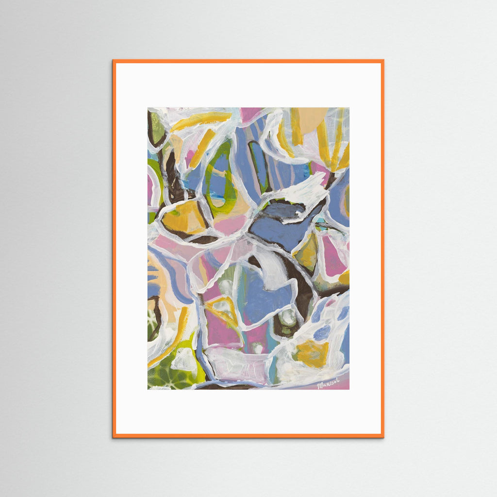 August -  Framed Fine Art Paper Print with Passepartout