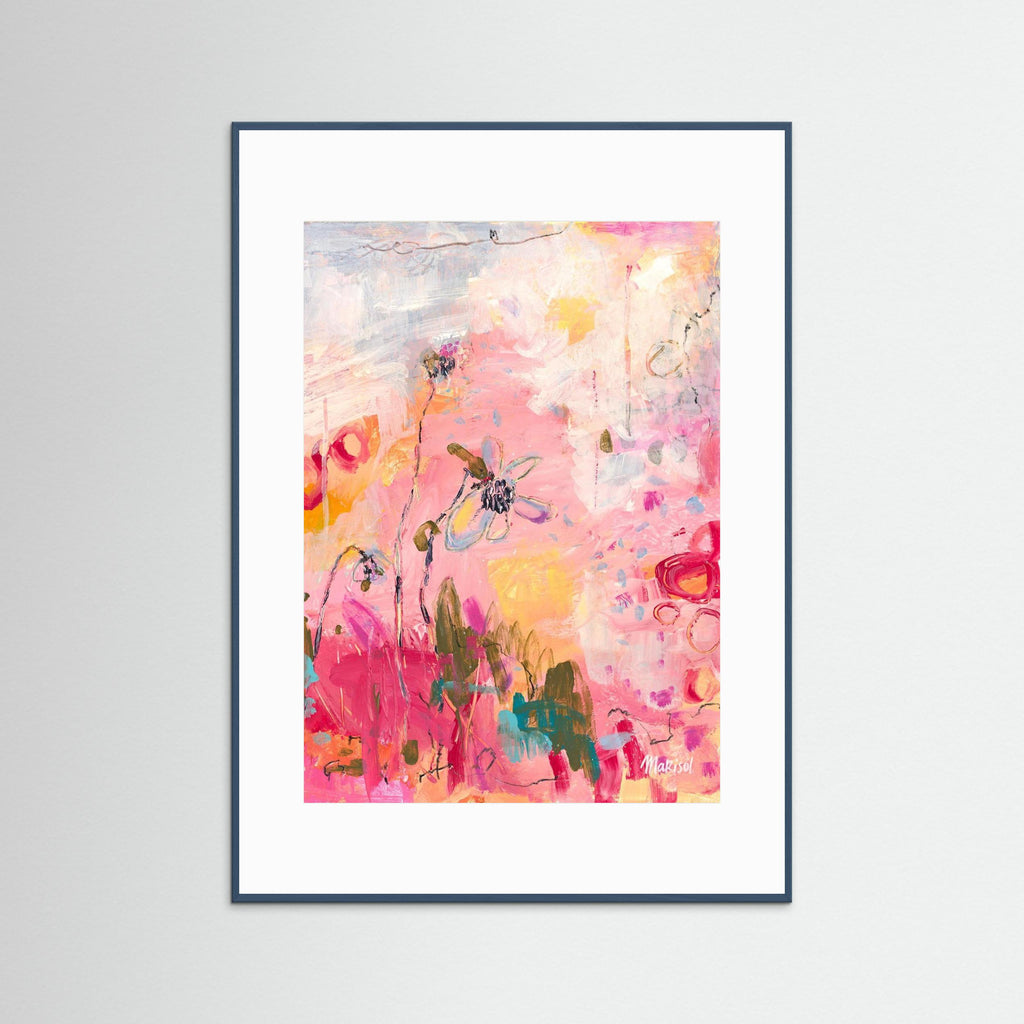 Wild Flower -  Framed Fine Art Paper Print with Passepartout